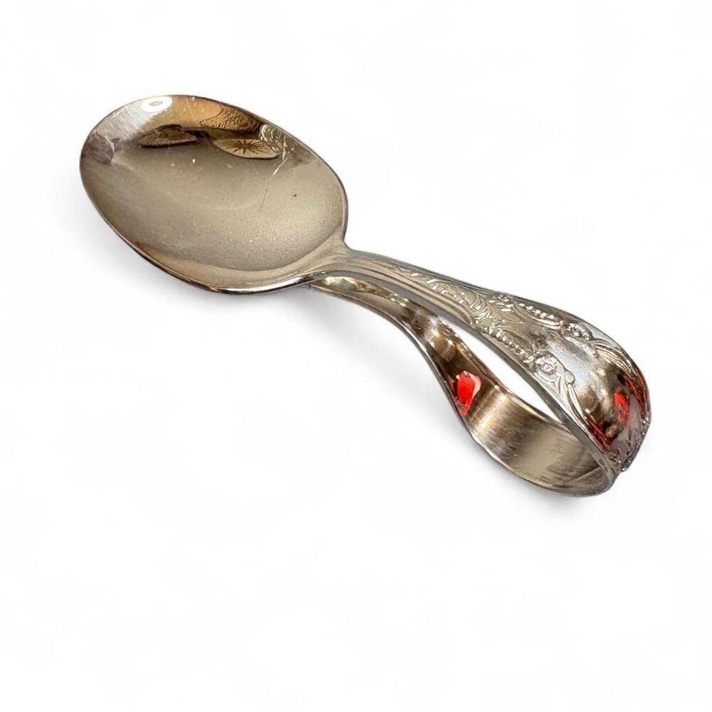 Silverplate 1952 Oneida ENCHANTMENT/ LONDON TOWN CURVED BABY SPOON 3 1/2"